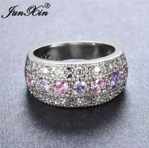 Size 6 Ring with pink and purple stones